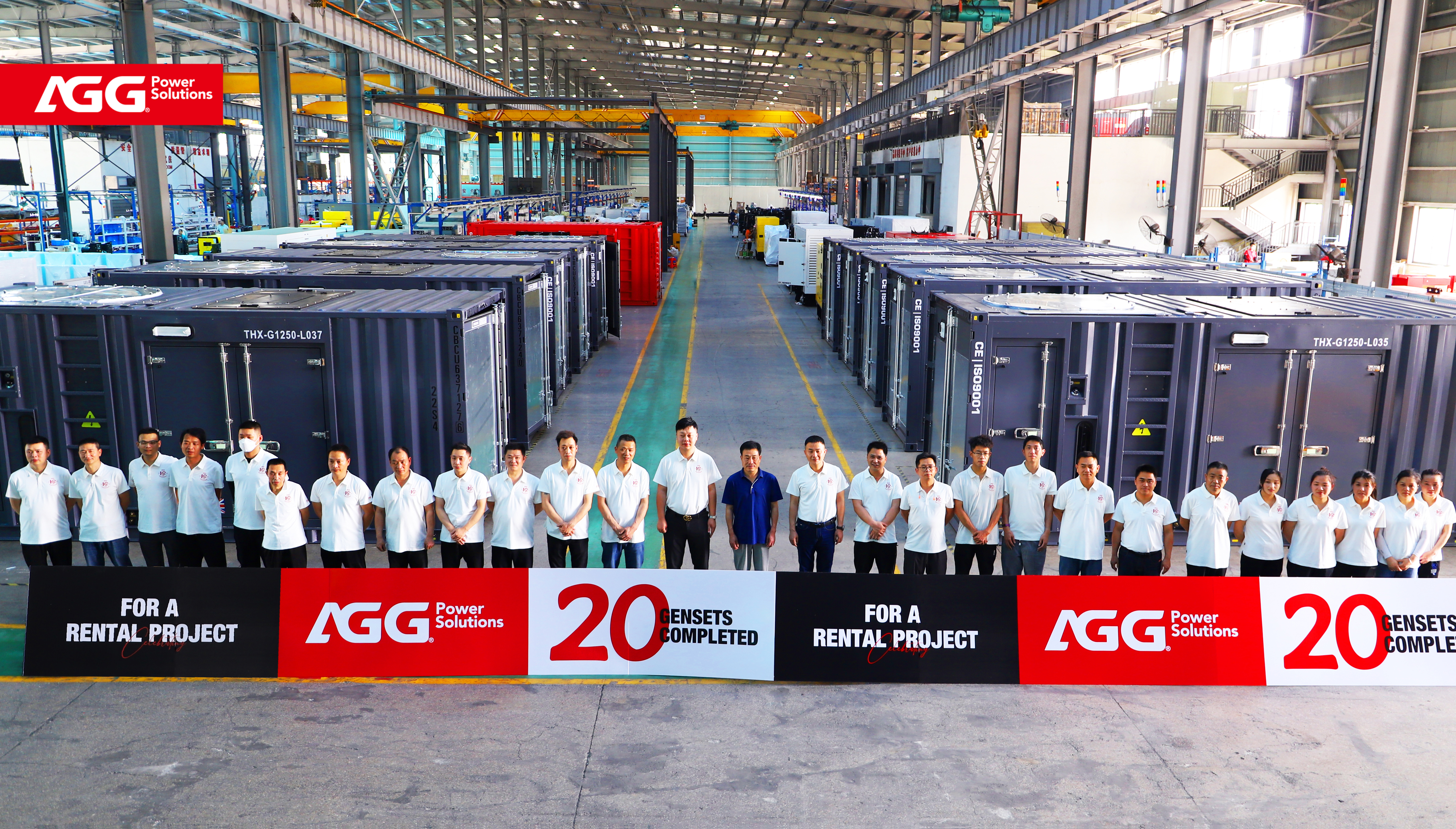 AGG Celebrating the Completion of 20 Containerized Gensets for a Rental Project