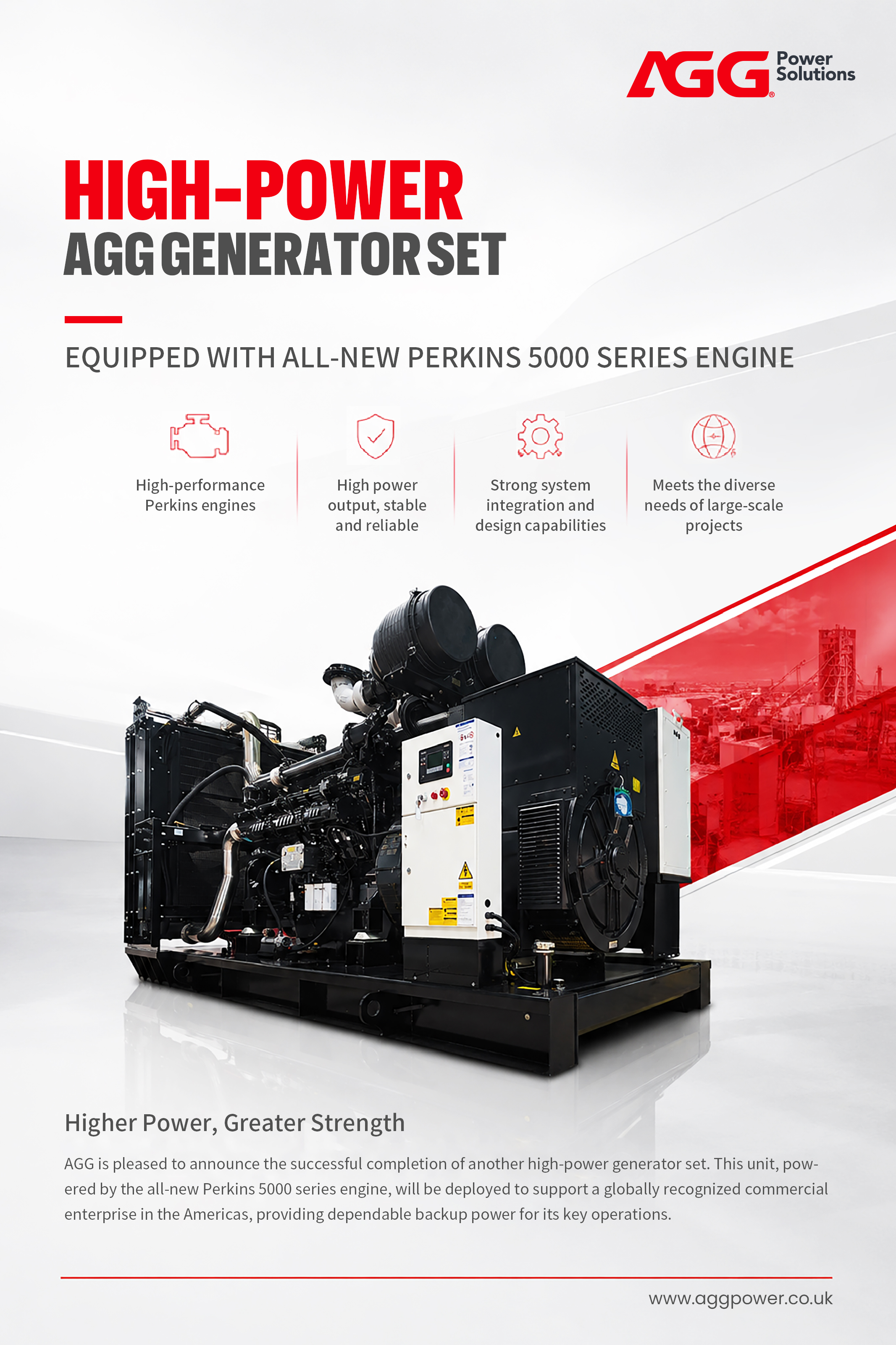 High-Power Generator Set with All-New Perkins 5000 Series Engine